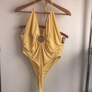 FASHION NOVA Bright Yellow Swim suit.